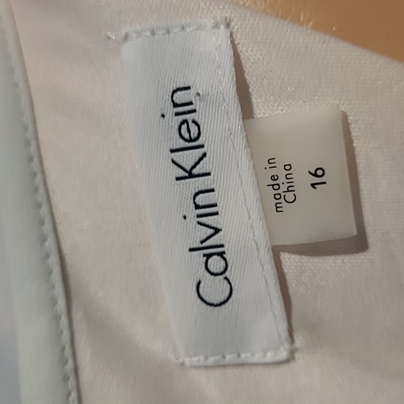 Calvin Klein white color splash dress size 16 - Picture 9 of 9